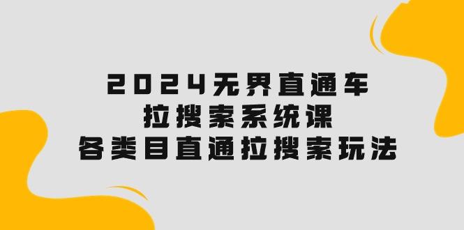 2024无界直通车·拉搜索系统课：各类目直通车 拉搜索玩法！-天使资源网