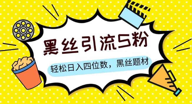 S粉变现，轻松日入四位数，黑丝题材+情感话术【揭秘】-天使资源网