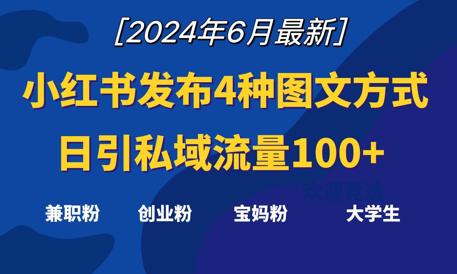小红书发布这4种图文，就能日引私域流量100+-天使资源网