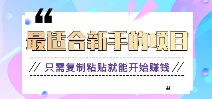 2024最适合新手操作的项目，新手小白只需复制粘贴就能开始赚钱【视频教程+软件】-天使资源网