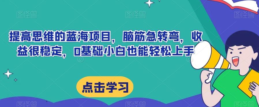 提高思维的蓝海项目，脑筋急转弯，收益很稳定，0基础小白也能轻松上手-天使资源网