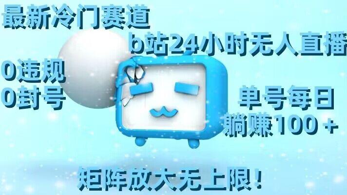 最新冷门赛道，b站24小时无人直播，0违规0封号，单号每日躺赚100＋，矩阵放大无上限【揭秘】-天使资源网