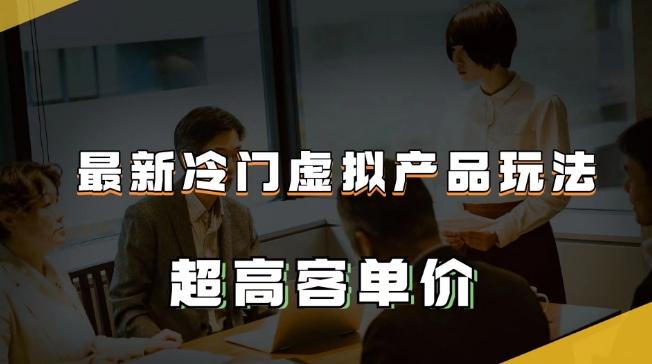 最新冷门虚拟产品玩法，超高客单价，月入2-3万＋【揭秘】-天使资源网