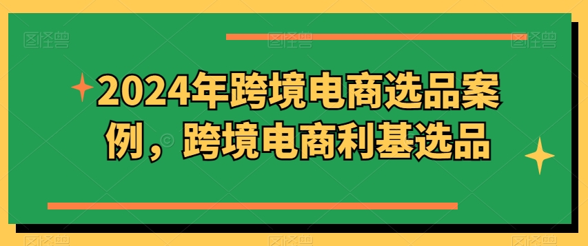 2024年跨境电商选品案例，跨境电商利基选品(更新)-天使资源网