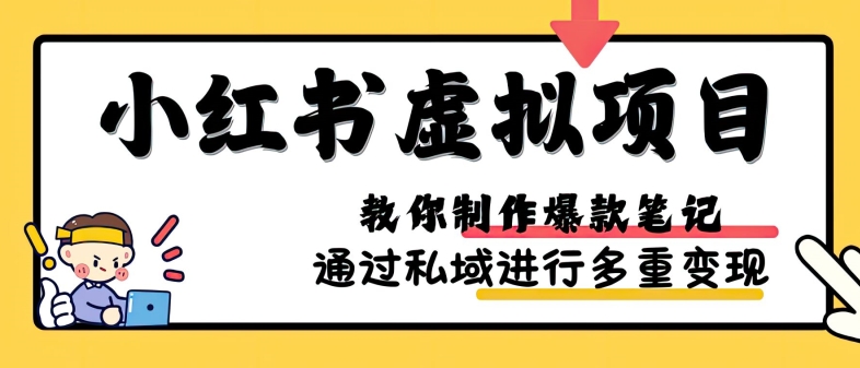 小红书虚拟项目实战，爆款笔记制作，矩阵放大玩法分享-天使资源网