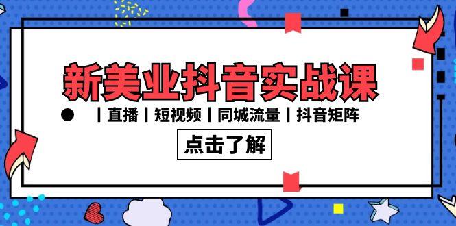 新美业抖音实战课丨直播丨短视频丨同城流量丨抖音矩阵(30节课)-天使资源网