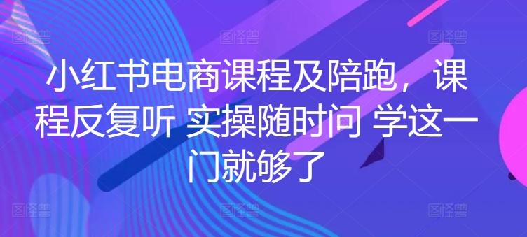 小红书电商课程及陪跑，课程反复听 实操随时问 学这一门就够了-天使资源网