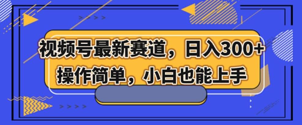 视频号最新赛道，日入300+，新手小白轻松掌握-天使资源网