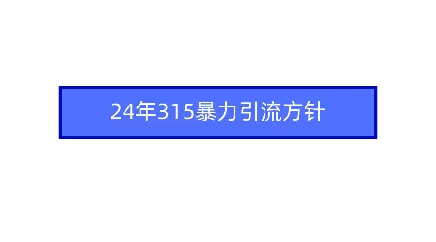 2024年自媒体爆款视频制作，快速涨粉暴力引流方针！-天使资源网