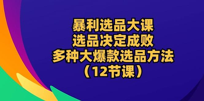 暴利 选品大课：选品决定成败，教你多种大爆款选品方法(12节课-天使资源网