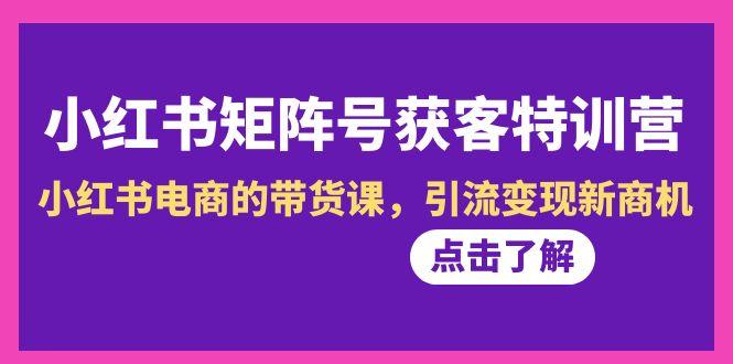 小红书-矩阵号获客特训营-第10期，小红书电商的带货课，引流变现新商机-天使资源网