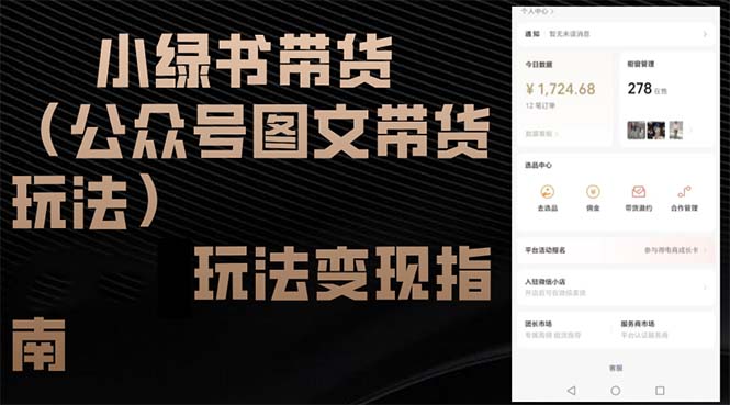 小绿书带货(公众号图文带货玩法-天使资源网