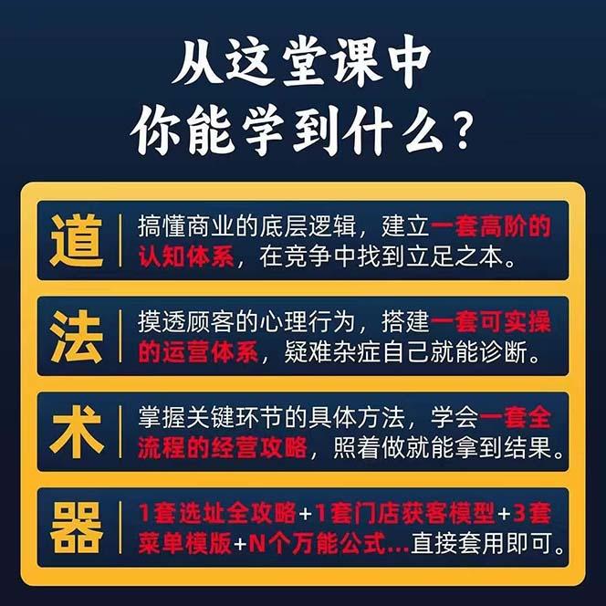 图片[1]-餐饮店盈利实操方法：教你怎样开一家持续能赚钱的餐厅(25节-天使资源网