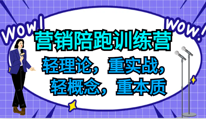 营销陪跑训练营，轻理论，重实战，轻概念，重本质，适合中小企业和初创企业的老板-天使资源网