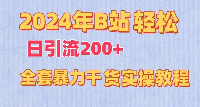 2024年B站轻松日引流200+的全套暴力干货实操教程【揭秘】-天使资源网