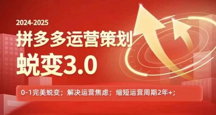2024-2025拼多多运营策略蜕变3.0，0~1完美蜕变，解决信息焦虑-天使资源网
