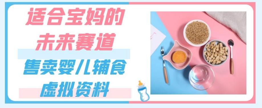 适合宝妈的未来赛道，售卖婴儿辅食虚拟资料，一份9.9-69.9元闭眼赚钱-天使资源网