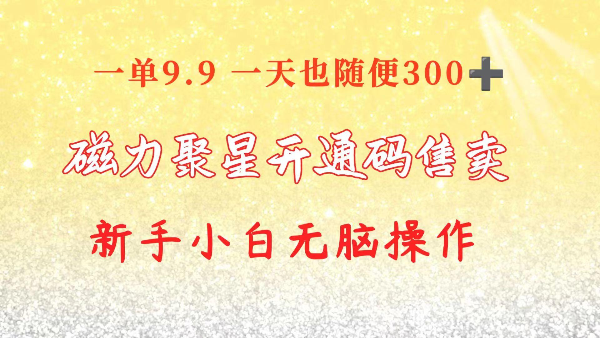 快手磁力聚星码信息差 售卖  一单卖9.9  一天也轻松300+ 新手小白无脑操作-天使资源网