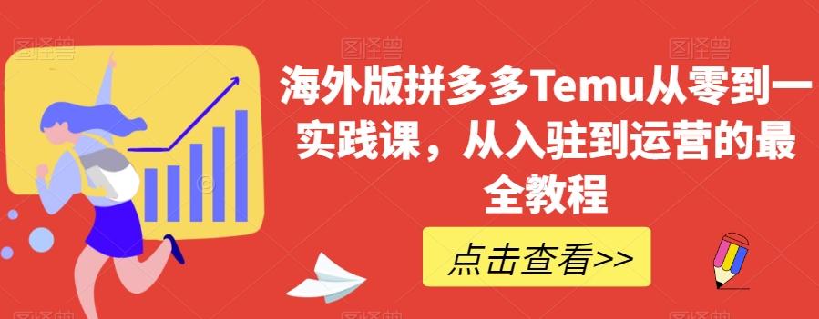 海外版拼多多Temu从零到一实践课，从入驻到运营的最全教程-天使资源网