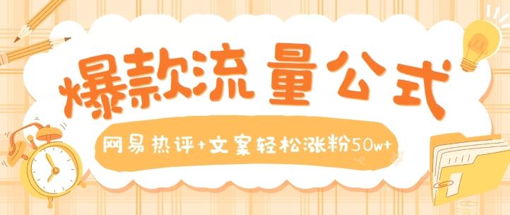 爆款流量公式，网易热评+文案轻松涨粉50w+【揭秘】-天使资源网