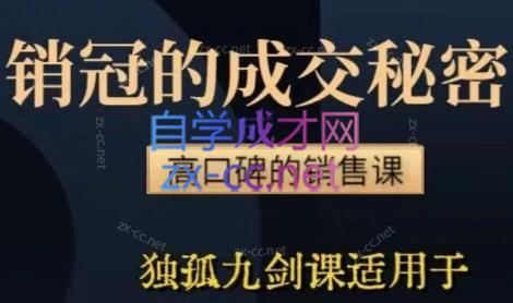 李老师·实战派销售视频课|孤独九剑-天使资源网