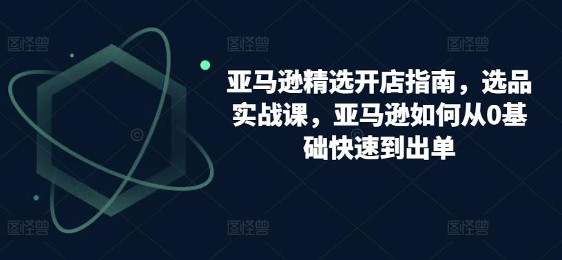 亚马逊精选开店指南，选品实战课，亚马逊如何从0基础快速到出单-天使资源网