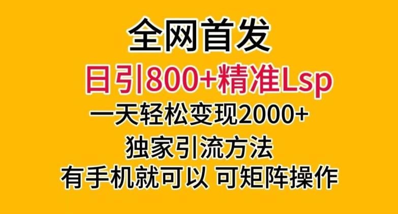 全网首发！日引800+精准老色批，一天变现2000+，独家引流方法，可矩阵操作【揭秘】-天使资源网
