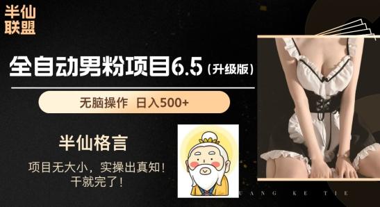 男粉项目6.5升级版，全自动男粉项目，日收入1K+【揭秘】-天使资源网