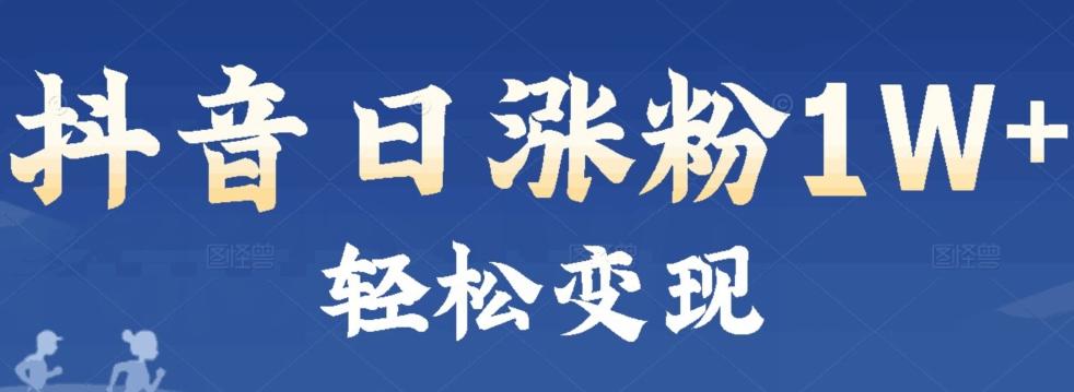 首发抖音新赛道日涨粉1W+轻松变现-天使资源网