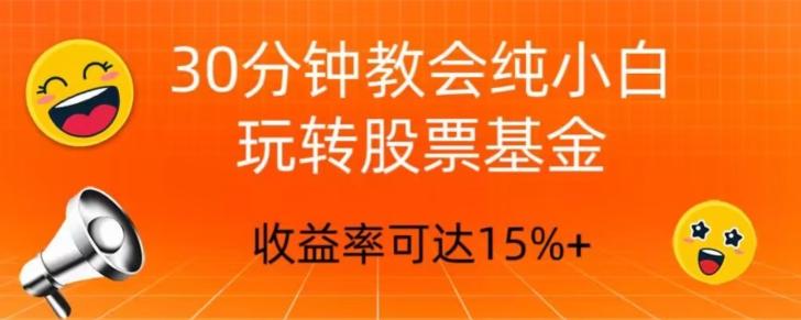 30分钟教会你玩转股票基金，只教好的筛选方法，不荐股-天使资源网