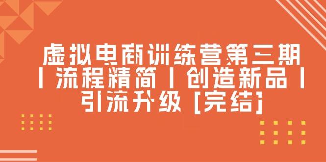 虚拟电商训练营第三期丨流程精简丨创造新品丨引流升级 [完结]-天使资源网