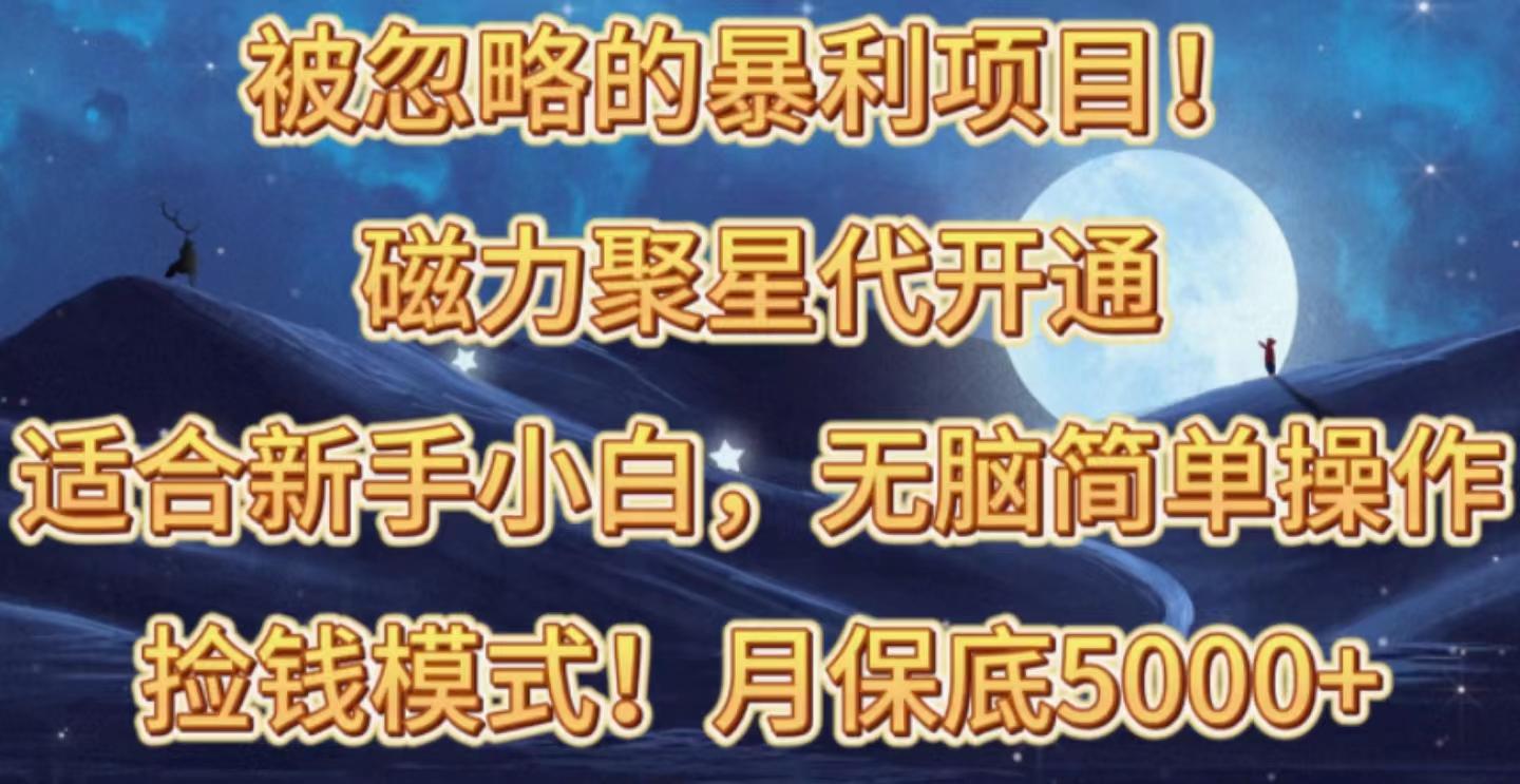 被忽略的暴利项目！磁力聚星代开通捡钱模式，轻松月入五六千-天使资源网