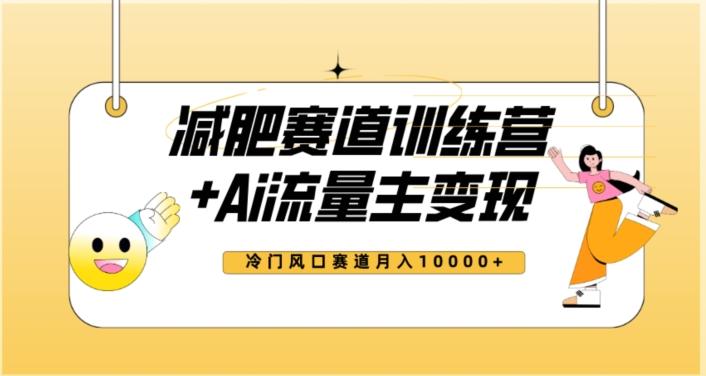 全新减肥赛道AI流量主+训练营变现玩法教程，蓝海冷门赛道小白轻松上手，月入10000+【揭秘】-天使资源网