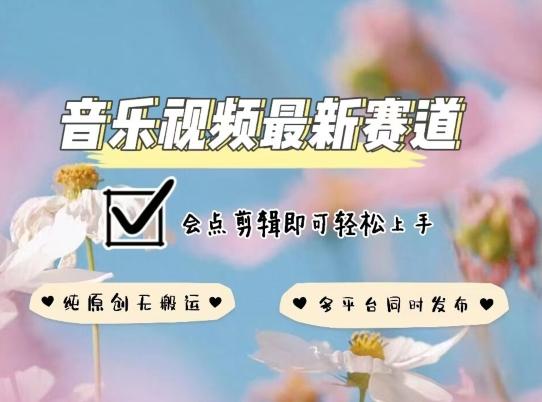 音乐视频赛道最新玩法，纯原创不违规，可所有平台同时发布，会点剪辑即可轻松拿捏【揭秘】-天使资源网