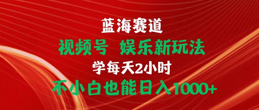 蓝海赛道视频号 娱乐新玩法每天2小时小白也能日入1000+-天使资源网
