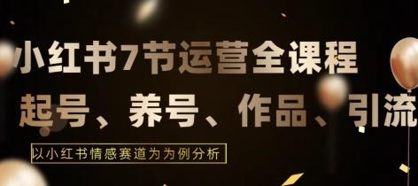 7节小红书运营实战全教程，结合最新情感赛道，打通小红书运营全流程【揭秘】-天使资源网
