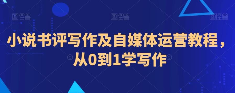 小说书评写作及自媒体运营教程，从0到1学写作-天使资源网