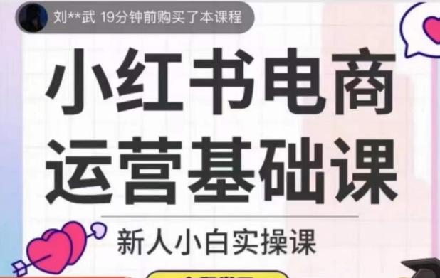 小红书电商运营基础课，新人小白实操课-天使资源网