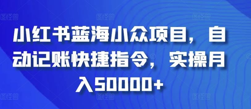 小红书蓝海小众项目，自动记账快捷指令，实操月入50000+【揭秘】-天使资源网