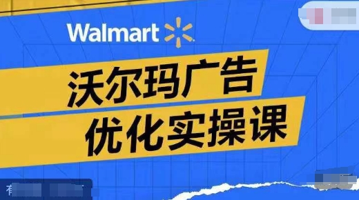 沃尔玛广告优化实操课，广告报告实操讲解，广告如何提高转化和ROAS等-天使资源网