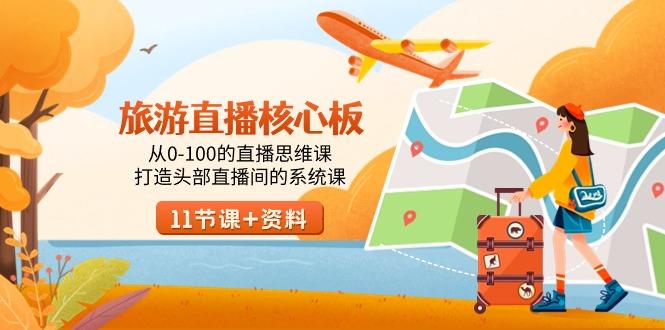 旅游-直播核心板，从0-100的直播思维课，打造头部直播间的系统课-天使资源网