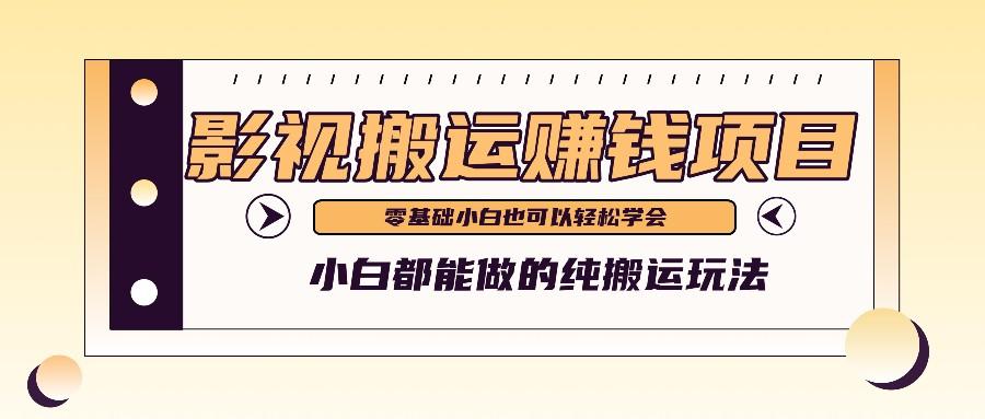 手把手教你操作影视搬运项目，小白都能做零基础也能赚钱-天使资源网