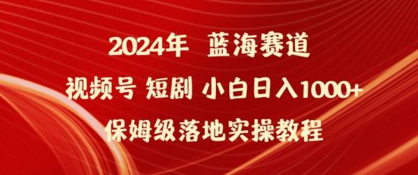 2024年视频号短剧新玩法小白日入1000+保姆级落地实操教程【揭秘】-天使资源网