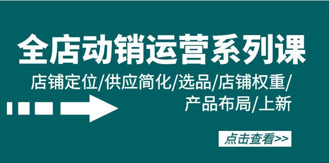 (9845期)全店·动销运营系列课：店铺定位/供应简化/选品/店铺权重/产品布局/上新-天使资源网