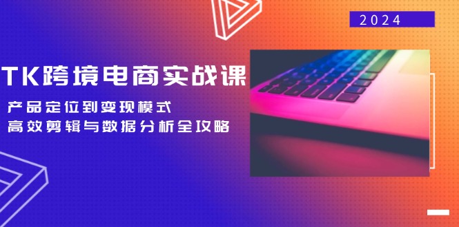 TK跨境电商实战课：产品定位到变现模式，高效剪辑与数据分析全攻略-天使资源网