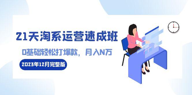 21天淘系运营-速成班2023年12月完整版：0基础轻松打爆款，月入N万-110节课-天使资源网