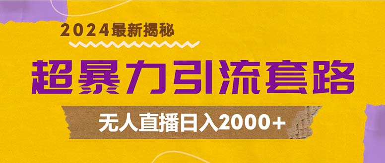 超暴力引流套路，无人直播日入2000+-天使资源网