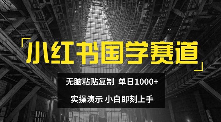 小红书国学赛道，无脑粘贴复制，单日1K，实操演示，小白即刻上手【揭秘】-天使资源网