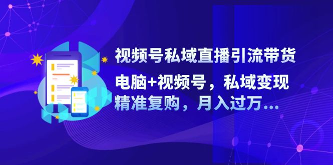 视频号私域直播引流带货：电脑+视频号，私域变现，精准复购，月入过万…-天使资源网