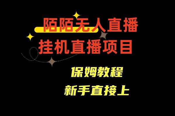 收费1980的，陌陌无人直播，通道人数少，新手容易上手-天使资源网